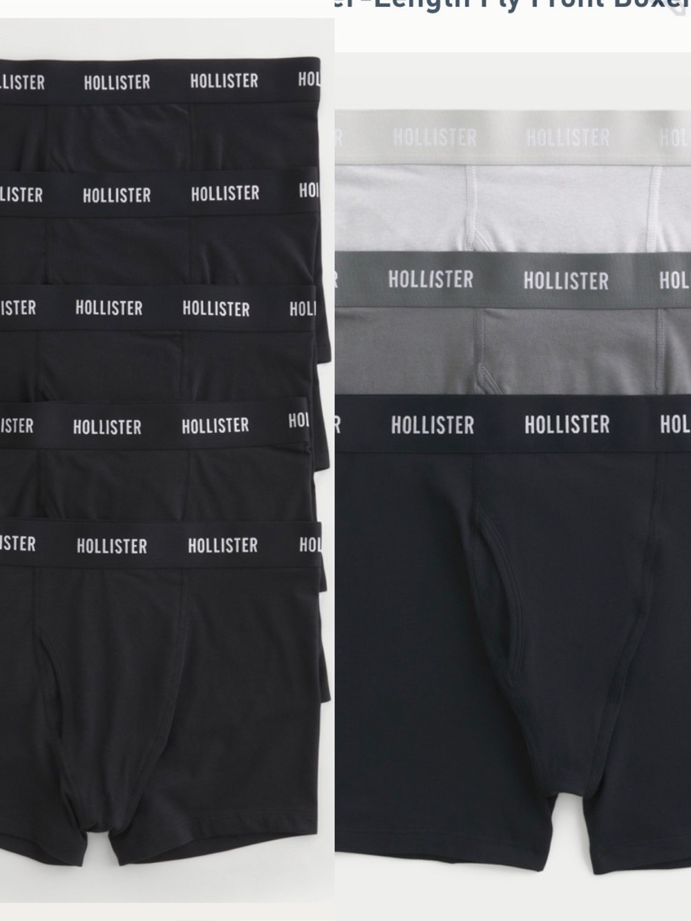 Hollister 3-Pack Boxer Briefs in White, Gray and Black